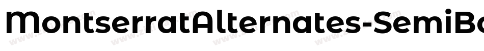 MontserratAlternates-SemiBoldItalic字体转换