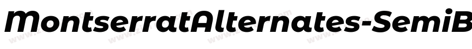 MontserratAlternates-SemiBoldItalic字体转换