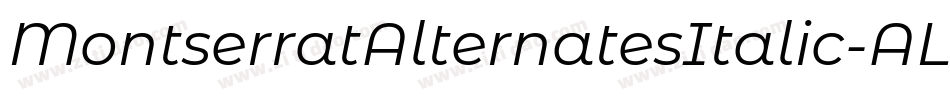 MontserratAlternatesItalic-ALPBx字体转换