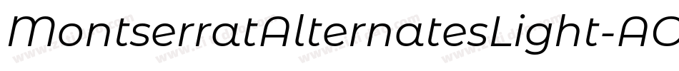 MontserratAlternatesLight-AOnm字体转换
