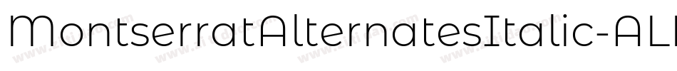 MontserratAlternatesItalic-ALPBx字体转换