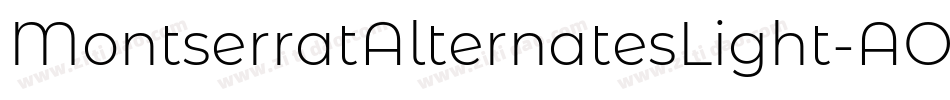MontserratAlternatesLight-AOnm字体转换