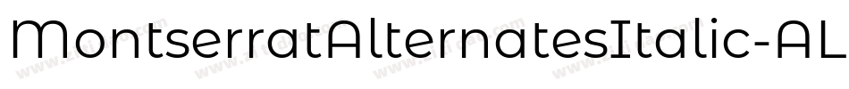 MontserratAlternatesItalic-ALPBx字体转换
