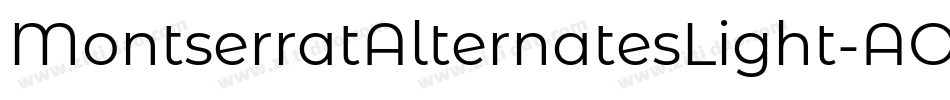 MontserratAlternatesLight-AOnm字体转换
