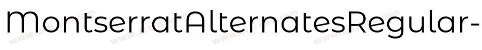 MontserratAlternatesRegular-4XZW字体转换