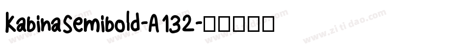 KabinaSemibold-A132字体转换