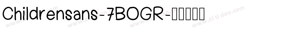 Childrensans-7BOGR字体转换