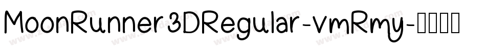 MoonRunner3DRegular-vmRmy字体转换