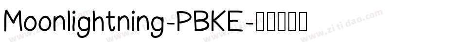 Moonlightning-PBKE字体转换