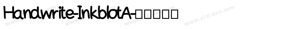 Handwrite-InkblotA字体转换