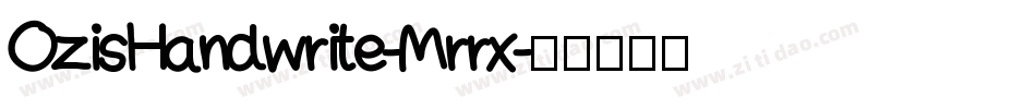 OzisHandwrite-Mrrx字体转换