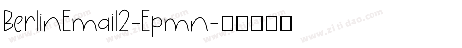 BerlinEmail2-Epmn字体转换