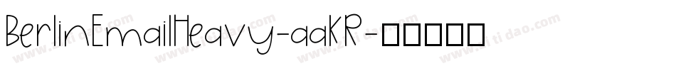 BerlinEmailHeavy-aaKR字体转换