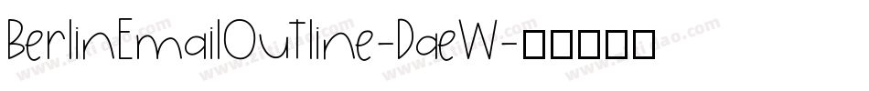 BerlinEmailOutline-DaeW字体转换