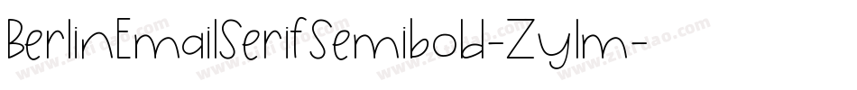 BerlinEmailSerifSemibold-Zy1m字体转换