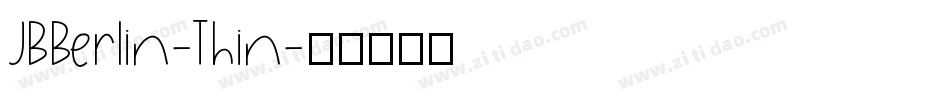 JBBerlin-Thin字体转换