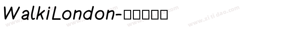 WalkiLondon字体转换