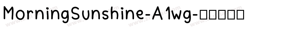 MorningSunshine-A1wg字体转换