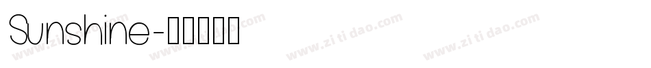Sunshine字体转换