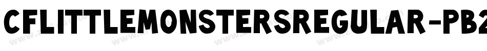 CfLittleMonstersRegular-pB2R字体转换