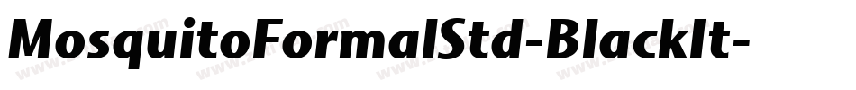 MosquitoFormalStd-BlackIt字体转换