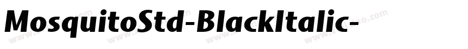 MosquitoStd-BlackItalic字体转换