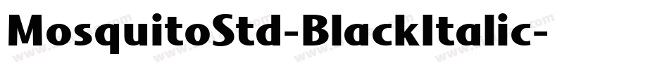 MosquitoStd-BlackItalic字体转换