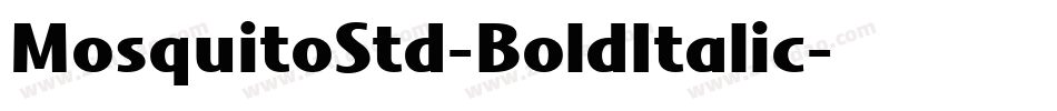 MosquitoStd-BoldItalic字体转换