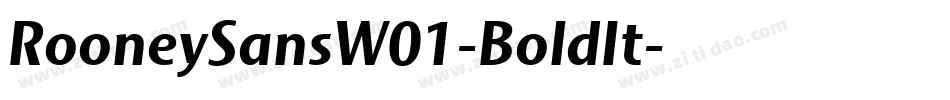 RooneySansW01-BoldIt字体转换