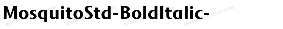 MosquitoStd-BoldItalic字体转换