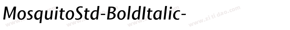 MosquitoStd-BoldItalic字体转换