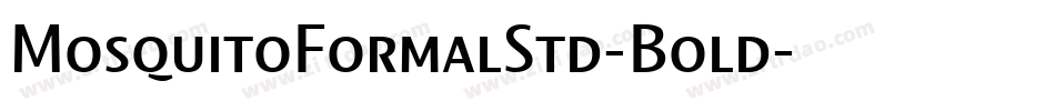 MosquitoFormalStd-Bold字体转换