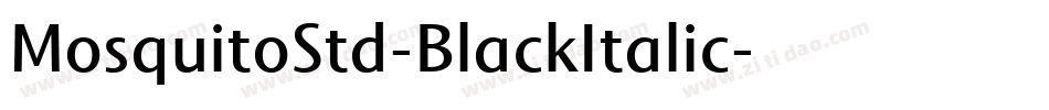 MosquitoStd-BlackItalic字体转换