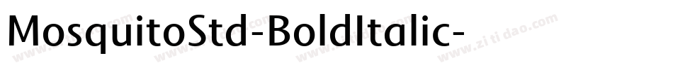 MosquitoStd-BoldItalic字体转换