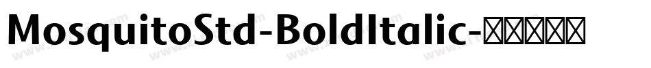 MosquitoStd-BoldItalic字体转换