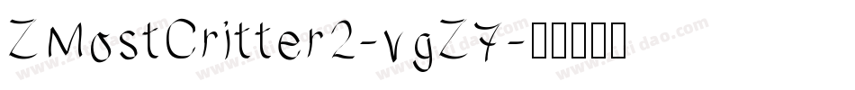 ZMostCritter2-vgZ7字体转换