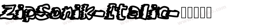 ZipSonik-Italic字体转换