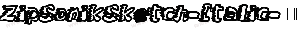 ZipSonikSketch-Italic字体转换
