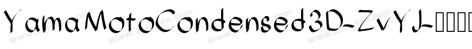 YamaMotoCondensed3D-ZvYJ字体转换