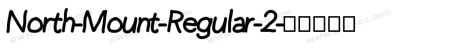 North-Mount-Regular-2字体转换