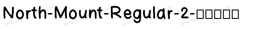 North-Mount-Regular-2字体转换