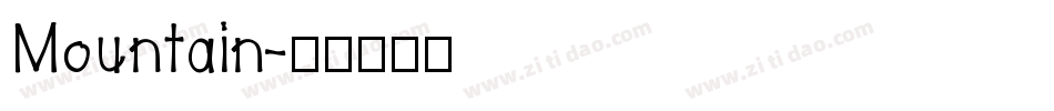 Mountain字体转换