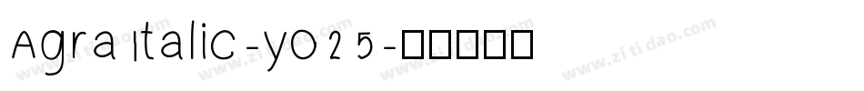 AgraItalic-yo25字体转换