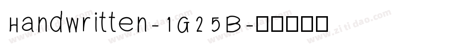 Handwritten-1G25B字体转换