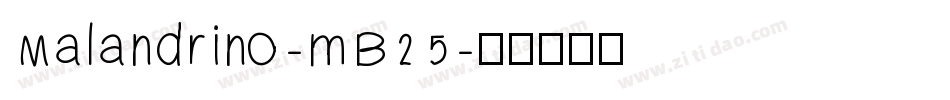 Malandrino-mB25字体转换