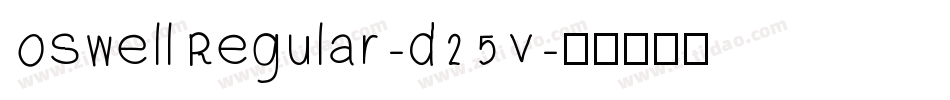 OswellRegular-d25V字体转换