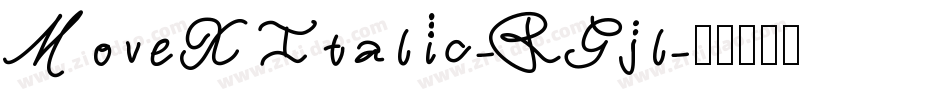 MoveXItalic-RGjl字体转换