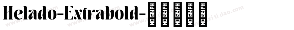Helado-Extrabold字体转换