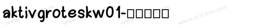 aktivgroteskw01字体转换
