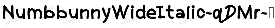 NumbbunnyWideItalic-qDMr字体转换